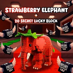 Strawberry Elephant + 20 Free Secret Lucky Block