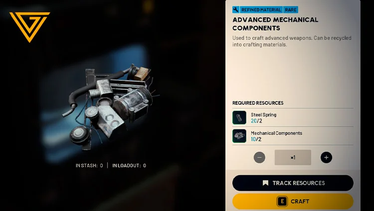 Advanced Mechanical Components crafting