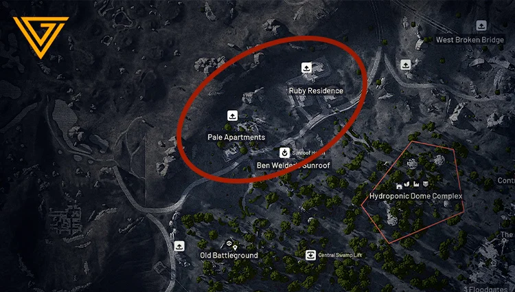 Pale Apartments and Ruby Residence location