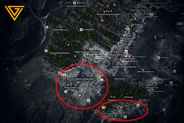 Dam Battlegrounds Route