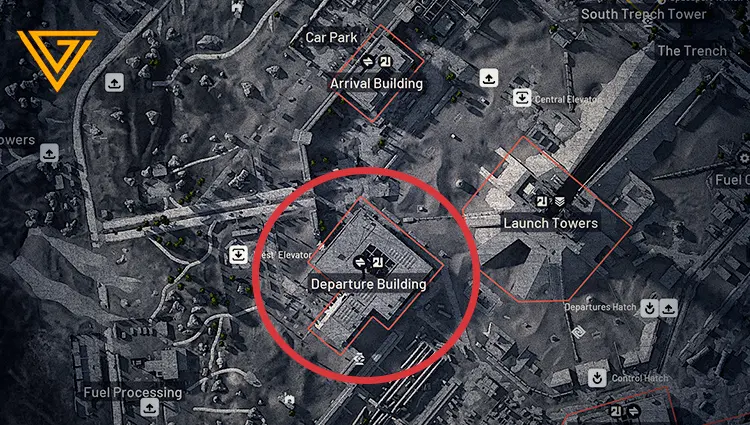 Departure Building map