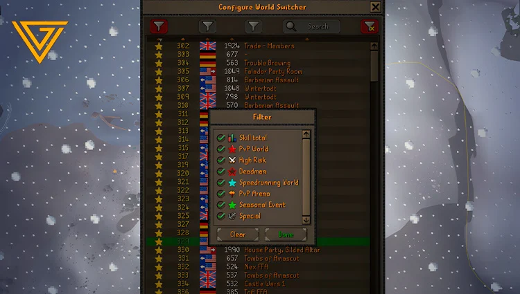 Filter 3: Hide Special Worlds