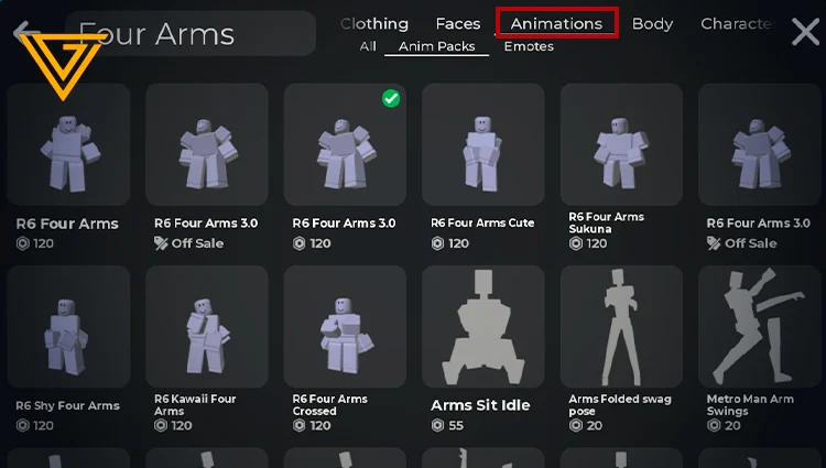 Step 1: Search for “Four Arms”